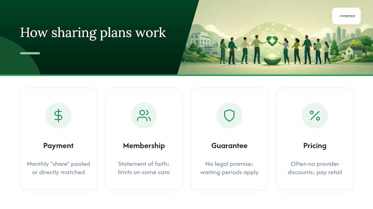 How Do Health Care Sharing Plans Work? — overview diagram