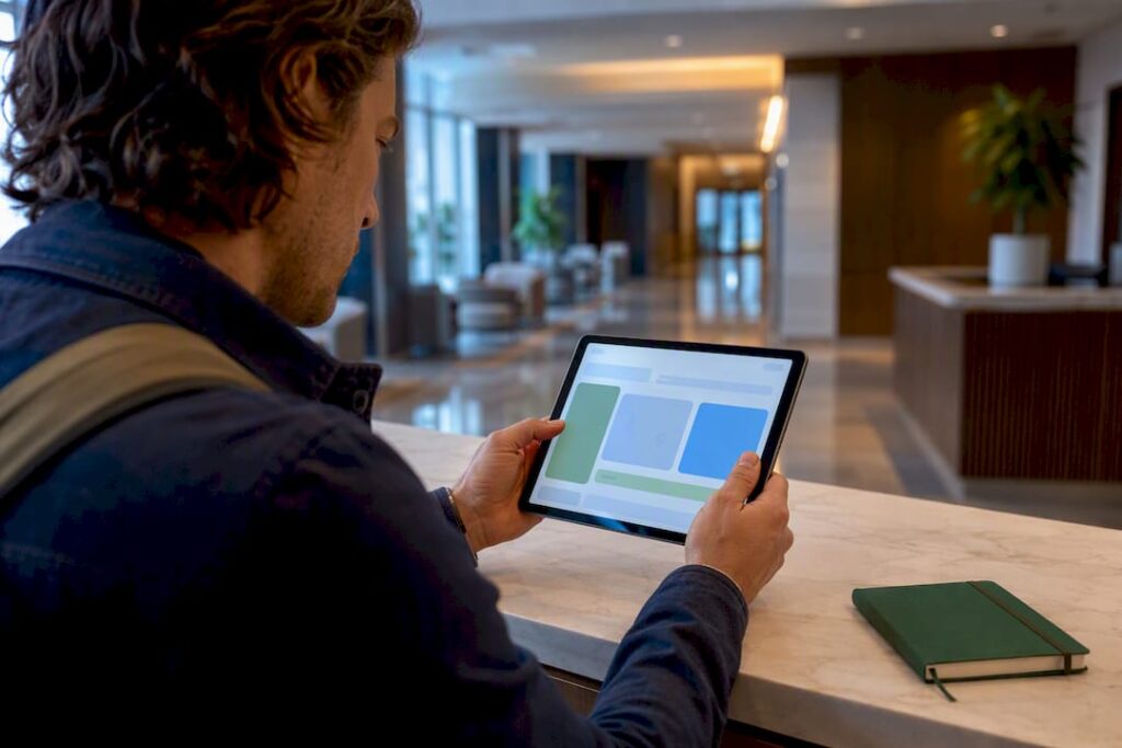 Traveler checking out-of-state provider access