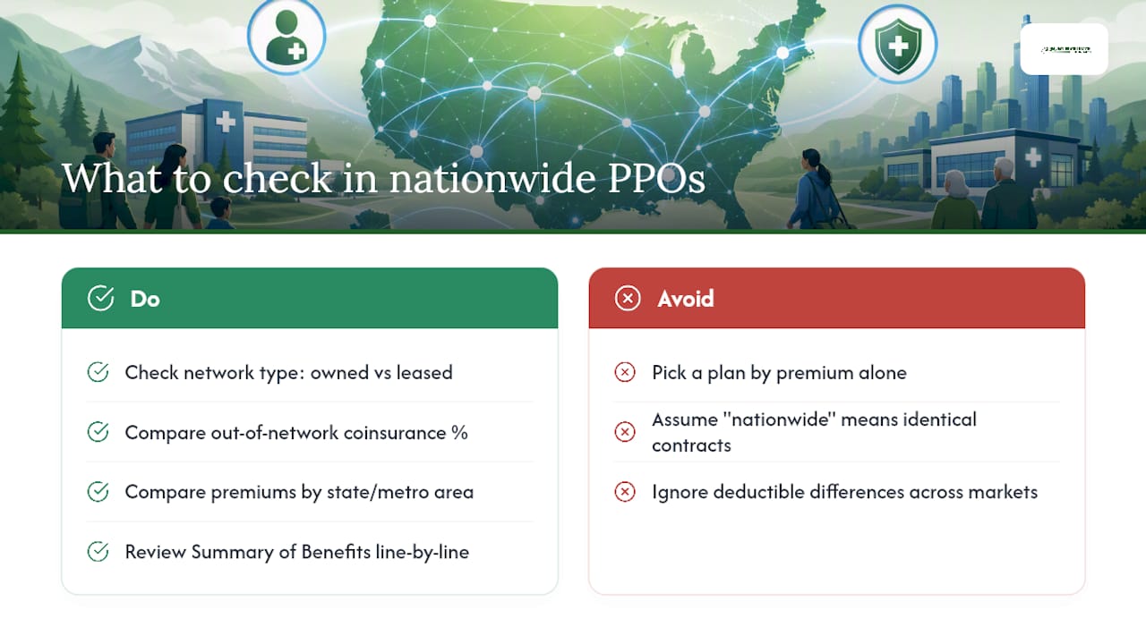 Comparing How Major Insurers Structure Nationwide PPO Access — overview diagram