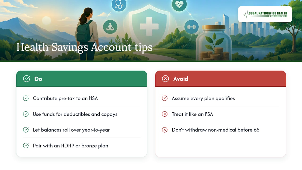 Role and benefits of Health Savings Accounts for the self-employed — overview diagram