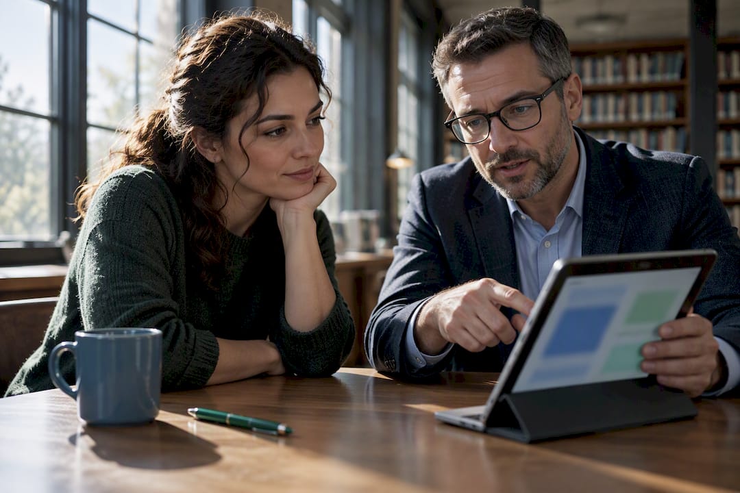 Self-employed worker comparing accident coverage options