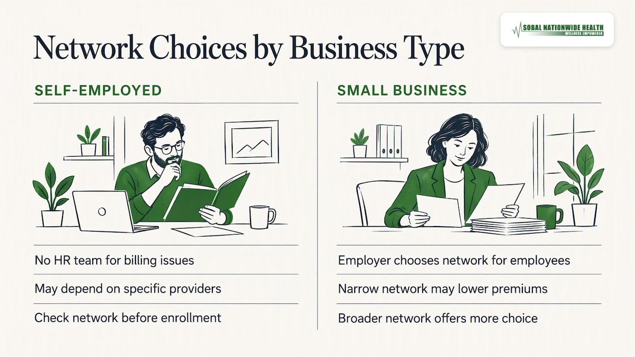 What network rules mean for self-employed people and small businesses — overview diagram