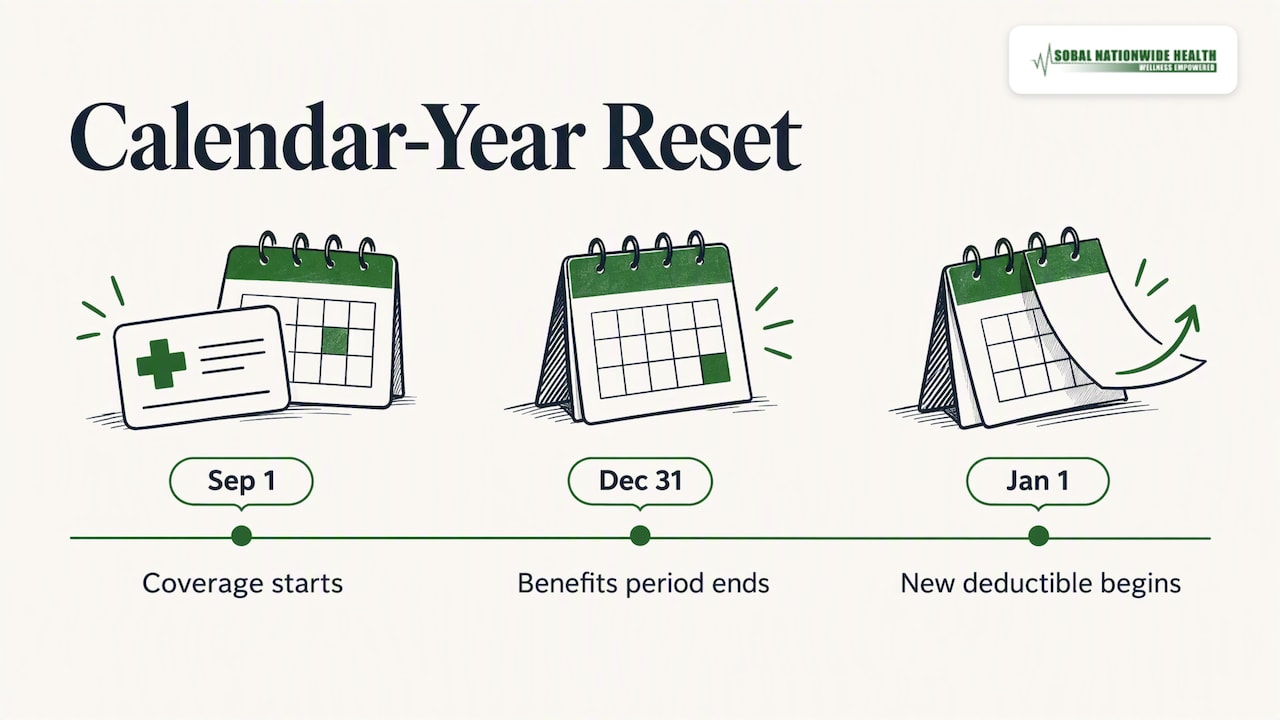 Timeline from September start to January reset