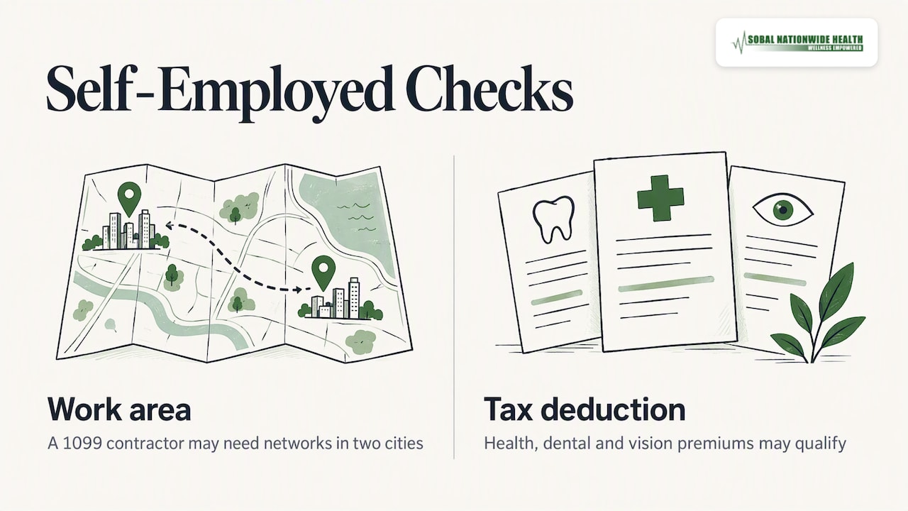 Self-employed? Two extra things to check — overview diagram