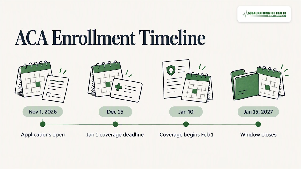 ACA enrollment deadlines and coverage start dates