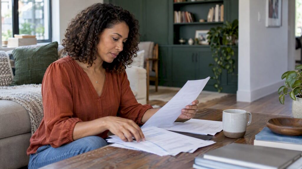 Woman comparing health insurance plan benefits
