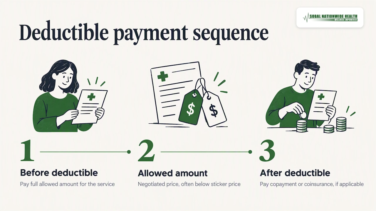 Payment sequence before and after deductible
